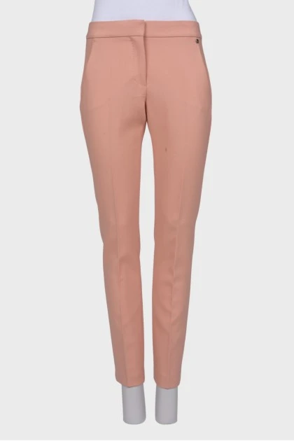 Pink wool trousers