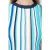 White-navy-blue striped dress