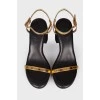 Black and Gold Sandals