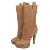 Tan cropped boots