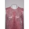 Sequin pleated dress with tag