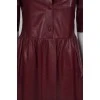 Burgundy leather dress