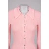 Pink cardigan with shoulder pads