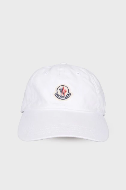 White cap with brand logo