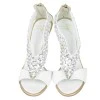 White metallic sandals
