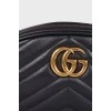 Crossbody Black Matelassé Leather GG Marmont