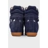 Suede blue sneakers