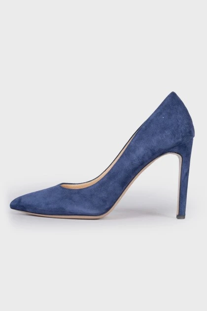 Suede blue shoes