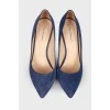 Suede blue shoes