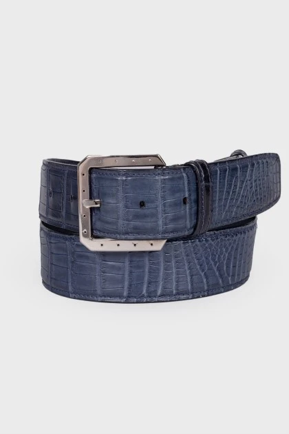 Men's crocodile leather belt