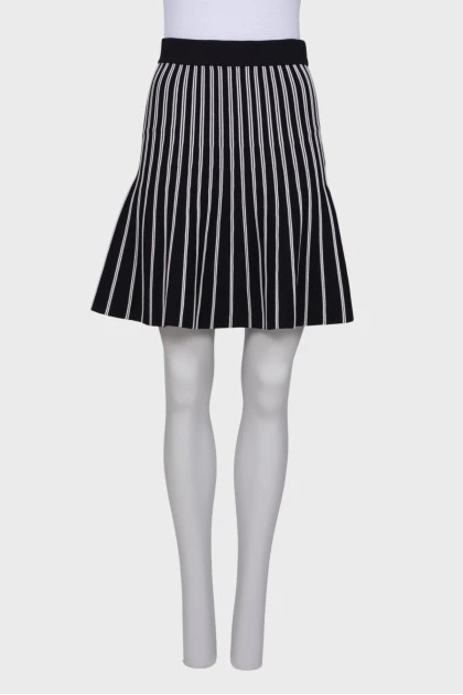 High rise striped skirt