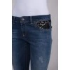 Jeans with lace inserts