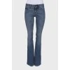 Flared low rise jeans