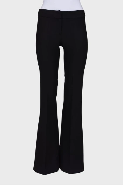 Wool flared trousers