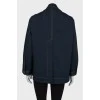 Blue windbreaker with buttons