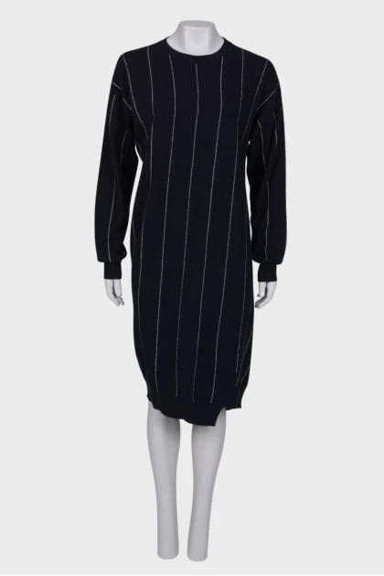 Striped wool dress