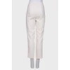 Wool white trousers