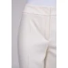 Wool white trousers
