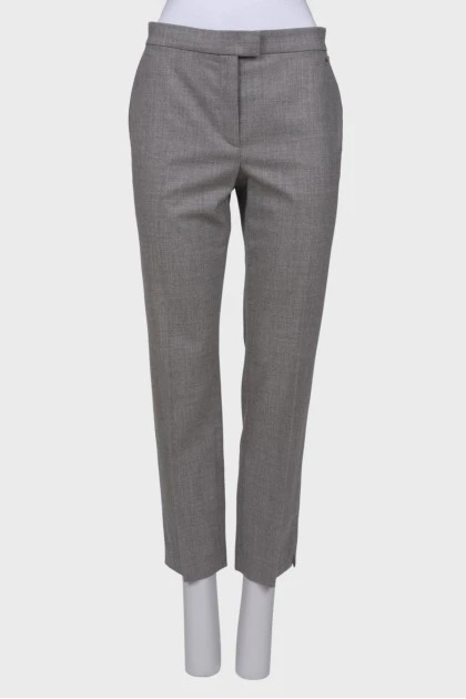 Wool gray trousers