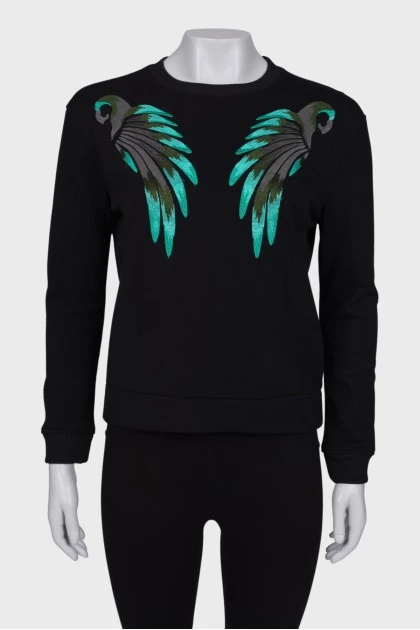 Black jumper with embroidery