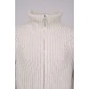 Wool white cardigan