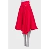 Red pleated skirt
