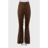 Silk brown trousers
