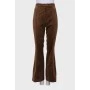 Silk brown trousers