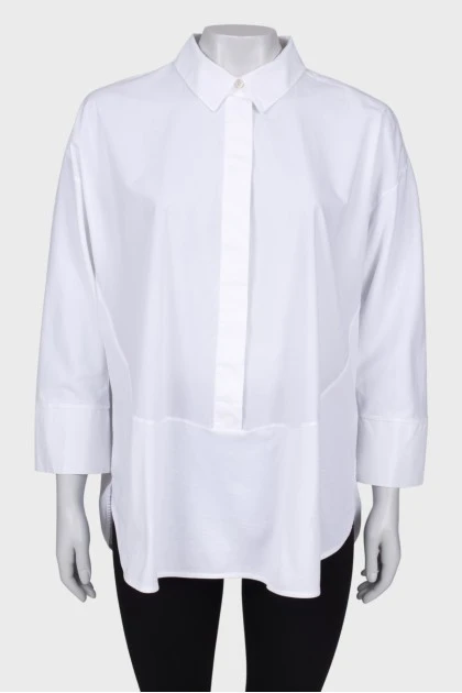 White blouse with button fastening
