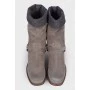 Suede gray boots
