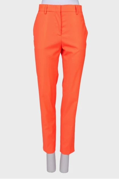 Wool orange trousers with tag