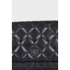 Quilted black leather bag