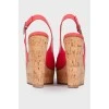 Cork wedge sandals