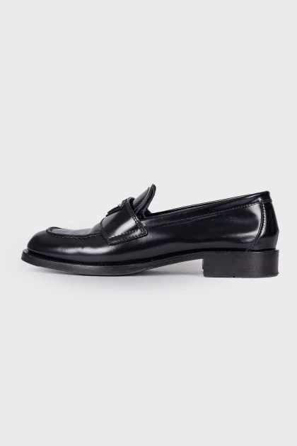 Square Toecap Leather Loafers