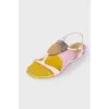 Leather sandals multicolor