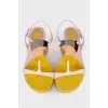 Leather sandals multicolor