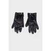 Cutout leather gloves
