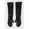 Long leather gloves