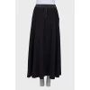 Wool skirt with front pockets