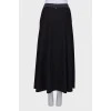Wool skirt with front pockets