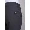 Pleated gray wool trousers