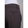 Wool gray straight fit trousers