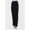 Black trousers with elastic