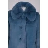 Blue eco fur coat