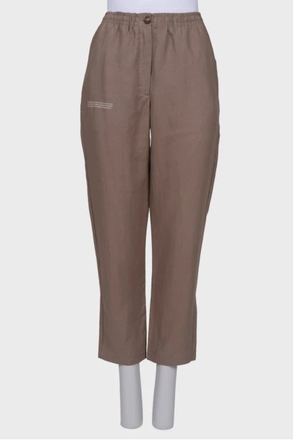 Linen brown trousers
