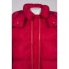 Red down jacket with double zipper 