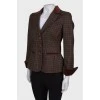 Checked wool jacket
