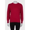 Red sweater with lurex