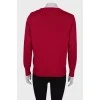 Red sweater with lurex