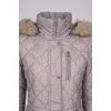 Down jacket with print and hood